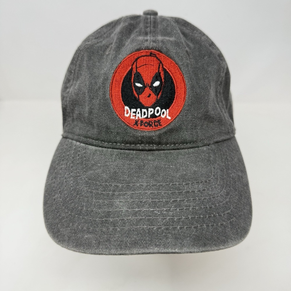 Deadpool X-Force Marvel Embroidered Strap Back Denim Dad Hat Cap Adjustable OSFM
